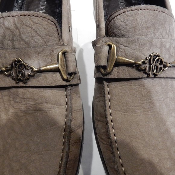 ROBERTO CAVALLI GRAY HORSEBIT LOAFERS IN EU SIZE 40 / US 7 main image 5